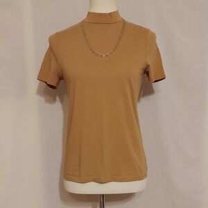 H&M Classic Tan Short Sleeve Top